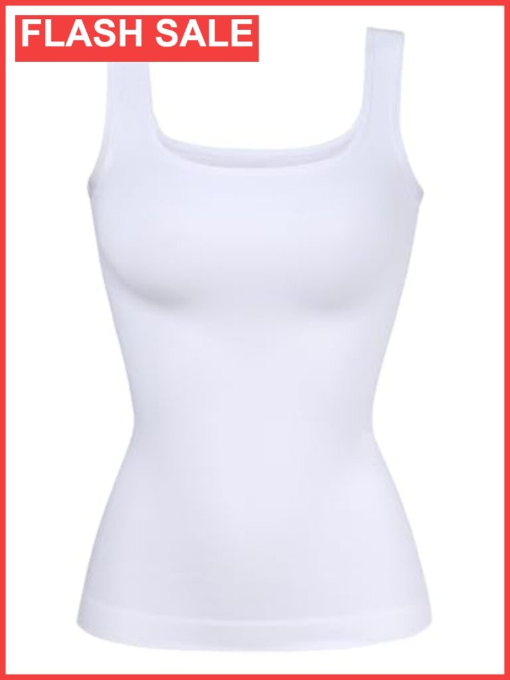 Womens Shapewear Tank Top Square Neck Tummy Control Compression Seamless